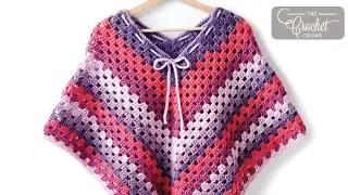 Crochet Child Poncho | EASY | The Crochet Crowd