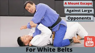 A Mount Escape that Works Against Larger Opponents for White Belts| Brian Chang | Cobrinha BJJ