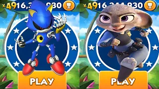 Sonic Dash -  Metal sonic vs Pet Run vs All Bosses Zazz Eggman - All Characters Unlocked