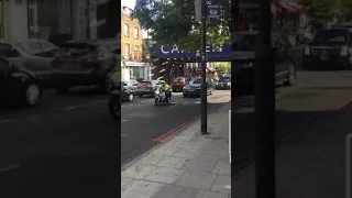 Donald Trump motor convoy in Camden