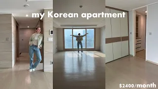 empty Seoul apartment tour 🤍 our new modern high rise apartment & interior vision (3 room, 2 bath)