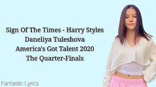 Sign Of The Times (Harry Styles) - Daneliya Tuleshova (LYRICS) - America's Got Talent 2020