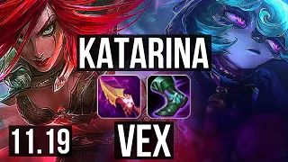 KATARINA vs VEX (MID) | 5/0/1, 1.0M mastery | EUW Diamond | v11.19