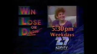 KDFI Win, Lose or Draw promo, 1990