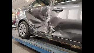 KIA Rio, боковой удар.