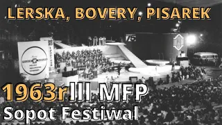 Sopot 1963. lll MFP. SOPOT FESTIWAL.PKF. Dana Lerska, Katarzyna Bovery, Regina Pisarek!