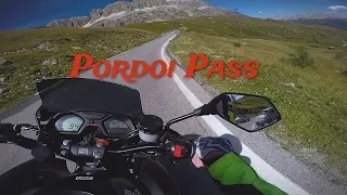 Pordoi Pass - Honda CB650F [RAW Onboard]