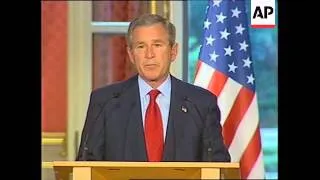 Bush and Chirac news conference, state dinner
