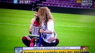 Shakira y Piqué luego de la Final #CopadelRey 2015