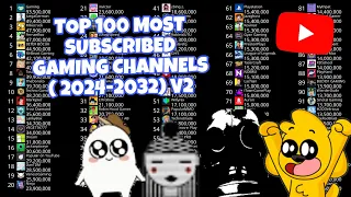 Top 100 Most Subscribed Gaming Channels (2024-2032) V2