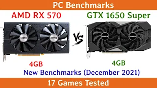 AMD RX 570 4GB vs GTX 1650 Super | December 2021 New Games Tested