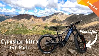 First ride 1000w mid drive ebike! Cyrusher Nitro! Beast of a bike!  Like Himiway, Nireeka, Quietkat