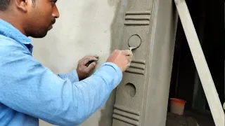 Wall design best plaster House front  work plaster design