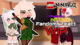 Fandoms react to eachother | Gacha Club | Ninjago | Part 1 | ⚠️ WIP ⚠️ #fandoms