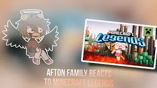 Afton Family Reacts To The New Minecraft Legends Trailer || Gacha club ||