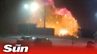Footage shows a Russian missile strike on shopping mall in Kyiv