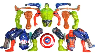 Merakit Mainan Hulk Smash VS Captain America VS Siren head VS Spider-Man Avengers Superhero Toys