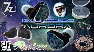 Superb Tribrid Model 7HZ Aurora Chinese Earphone Review, Sound Recording, Waveform Comparison.