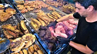 Argentina Street Food. Superloaded Grill. Asado, Angus, Ribs, Sausages. Italy Festival