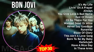 B o n J o v i 2024 MIX Sus Mejores Éxitos ~ 1980s Music ~ Top Pop-Metal, Hair Metal, Arena Rock,...