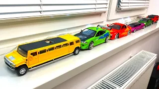 Bigger Limousine Diecast Model Cars Driven By Hand On windowsill