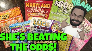 🤑 I SCRATCHED $100 FOR SHANTEY AND WOW! SCRATCH OFF TICKETS FROM PA LOTTERY AND MD LOTTERY #lottery