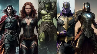Marvel Characters in the style of Gothic Fantasy | Created with AI