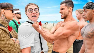 Nerds Challenge Bodybuilders at Muscle Beach Ft. Chris Heria