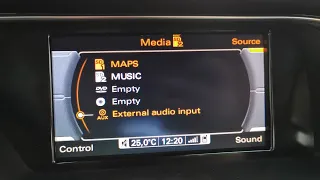 Audi A4 B8 - How to activate the AUX External audio input