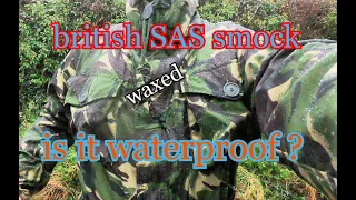 British SAS smock 1990s gabardine  / waterproof test when waxed