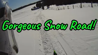 Snow Road Snowmobile Ride Sharbot Lake Part 1