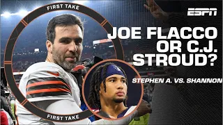 Stephen A. & Shannon Sharpe DEBATE between Joe Flacco and C.J. Stroud?! | First Take