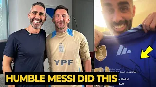 Humble MESSI signed an Argentina journalist's jersey before the start of training | Football News