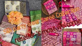 Silk party wear Saree Collection !! reseller 's most welcome in my group