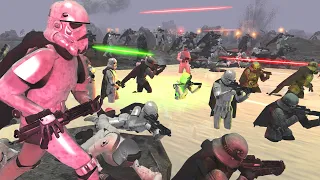 1,000 Stormtroopers Charge Mimban TRENCH DEFENSE! - Men of War: Star Wars Mod Battle Simulator