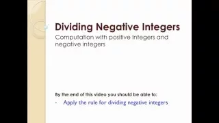 U3L4V2   Dividing by Negative Numbers