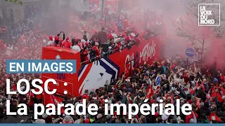 #LOSC - Retour en images : la traversée du bus impérial dans les rues de Lille le 24 mai 2021