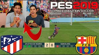 !!ATLETICO MADRID vs BARCELONA!! Reto Pes 2019 ⚽️ (con castigo doble)