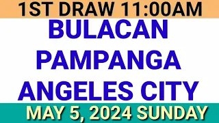 STL - BULACAN,PAMPANGA ANGELES CITY May 5, 2024 1ST DRAW RESULT
