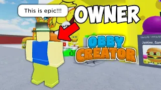 OWNER of Obby Creator Plays My Obby (Roblox)