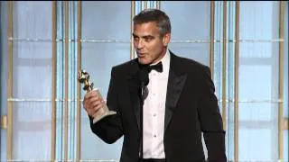 George Clooney Wins Best Actor Motion Picture Drama - Golden Globes 2012