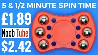 5 minute Spin £1.89 / $2.42 Cheap Plastic Fidget Spinner 6 Ball Bearings Unboxing Review Finger Hand