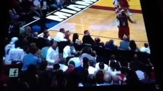 LeBron James plays catch with fan Funny!!!