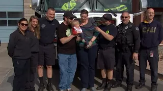 Man Who Was Rescued by Firefighters Reunites With the Heroes Who Saved His Life