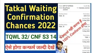 Tatkal Waiting List Ticket Confirmation Chances//Tatkal Waiting Ticket Refund//Tatkal Waiting