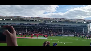 England v Wales women 6 nations 09/04/22 National Anthems from The Shed Kingsholm Gloucester