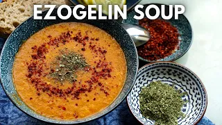 Ezogelin Soup - A mildly Spiced, Hearty, Mint-flavored Lentil Soup