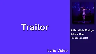 Traitor  Olivia Rodrigo  Clean Lyrics Video | 2022 Sour Album