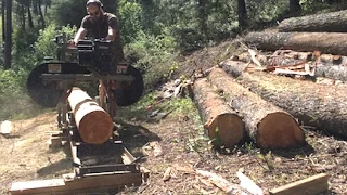 Mountain Dream Home — Milling Lumber with the Sawmill