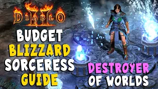 Budget Blizzard Sorceress Build Guide (Destroyer of Worlds) Diablo 2 Resurrected / D2R